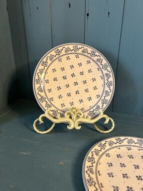 Johnson Brothers - Laura Ashley Cream Ironstone Petite Fleur Backstamp D. Plate